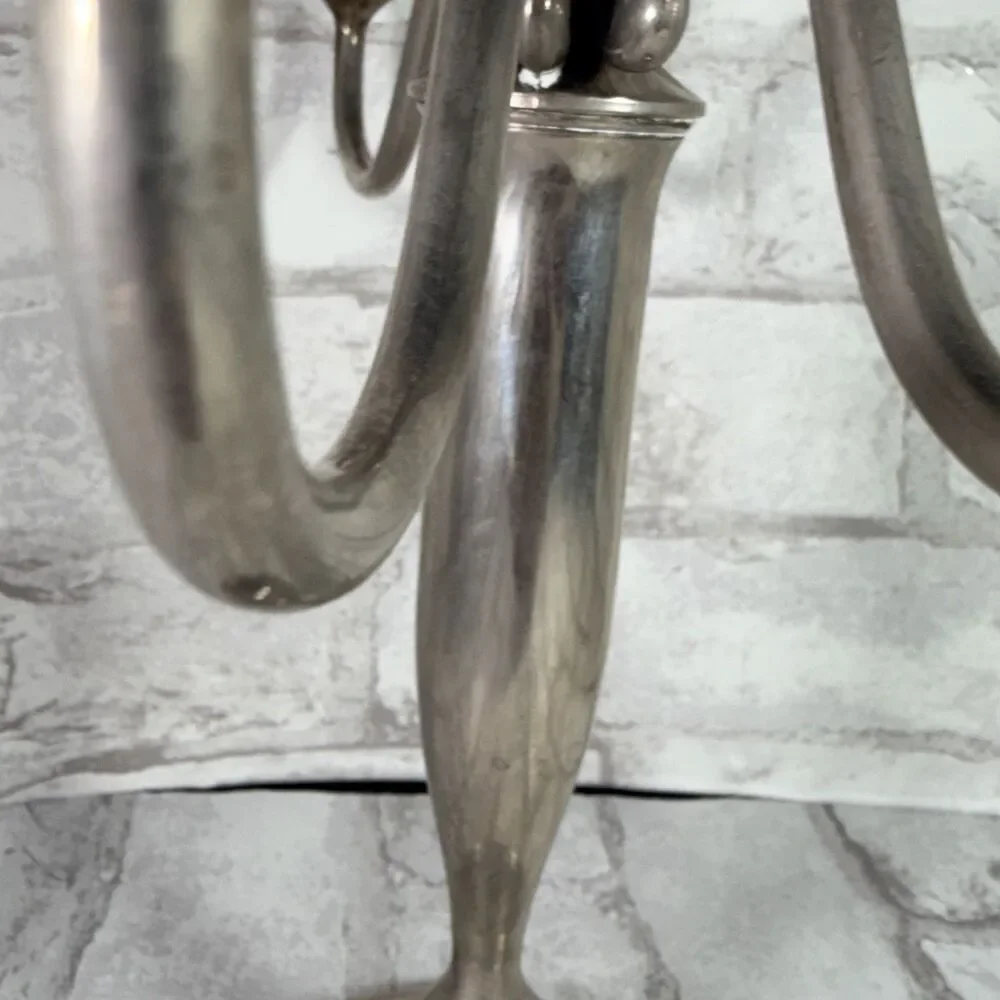 Godinger Candelabra Silver Plated Baroque Ornate 4 Arms 5 Candle Holder VTG 12